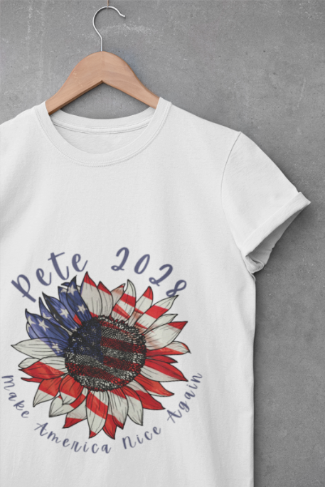 Political Vote Unisex Tee - Make America Nice Again, Pete 2028 Express Delivery available