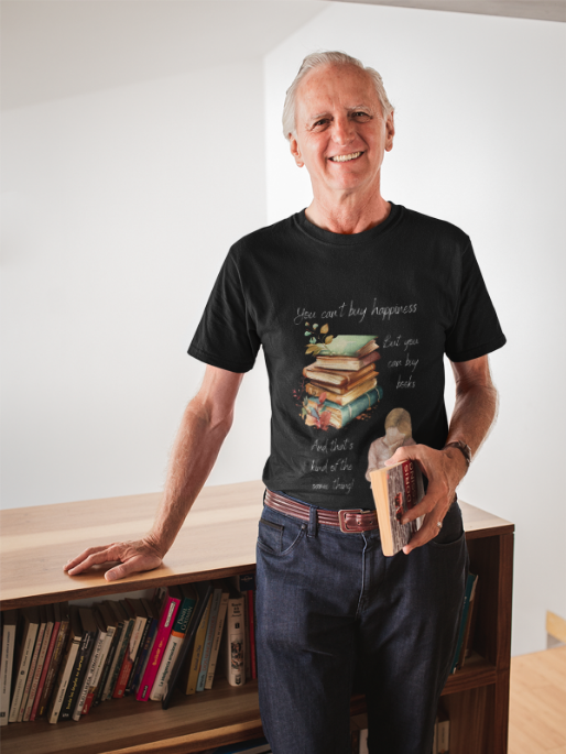 Book Lover Tee - You Can't Buy Happiness, But You Can Buy Books