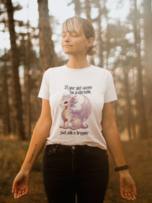 Dragon Unisex Tee - If your plot seems to predictable just add a dragon