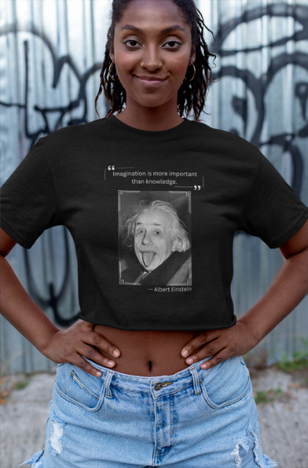 Graphic Tee - Imagination is more Important than Knowledge Quote by Albert Einstein