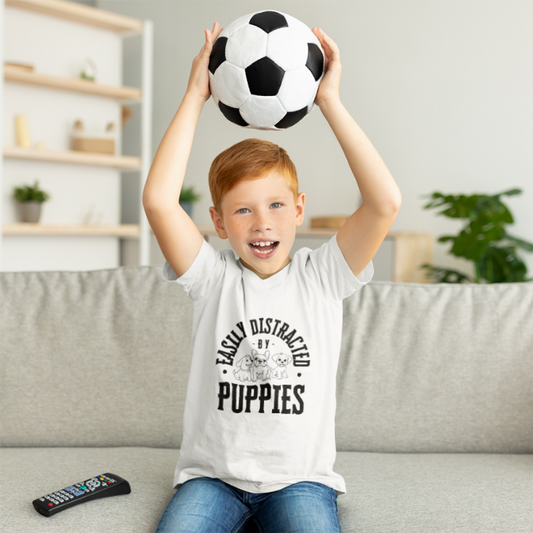 Toddler T-shirt Easily Distracted by Puppies
