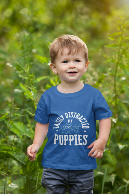 Toddler T-shirt Easily Distracted by Puppies