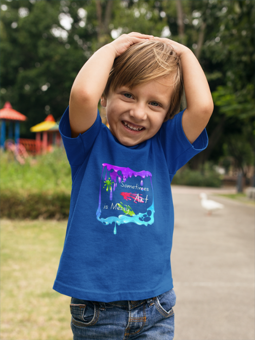 Toddler T-shirt - Sometimes art is messy