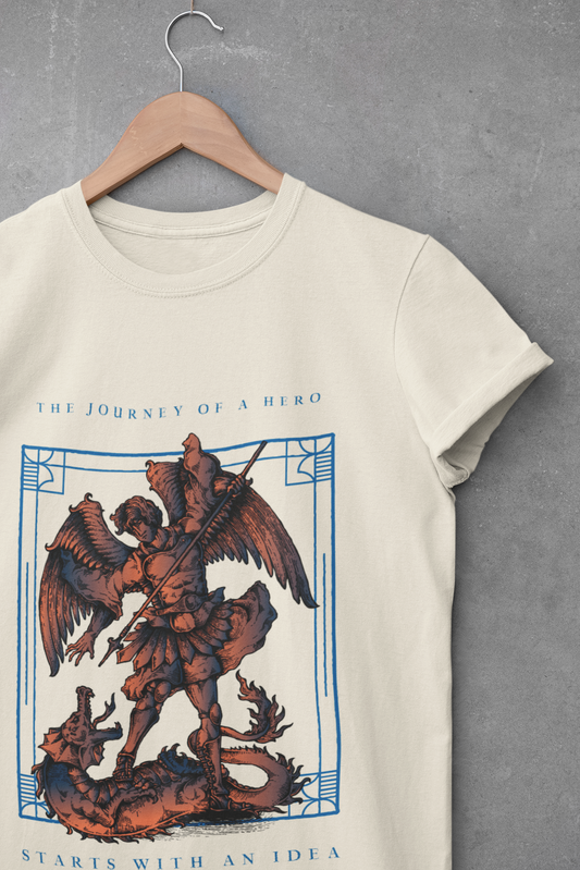 Tee - Journey of a Hero Writing Inspiration Unisex Heavy Cotton Tee