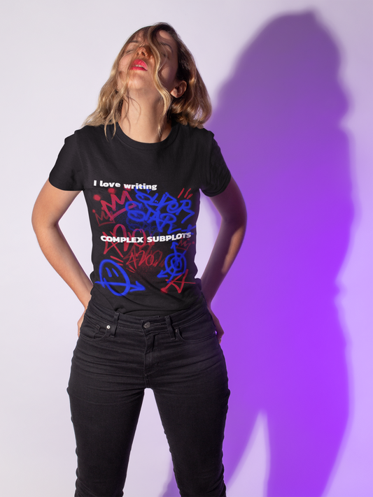 I Love Writing Complex Subplots Unisex Heavy Cotton Tee - Artistic Graphic Tee for Writers