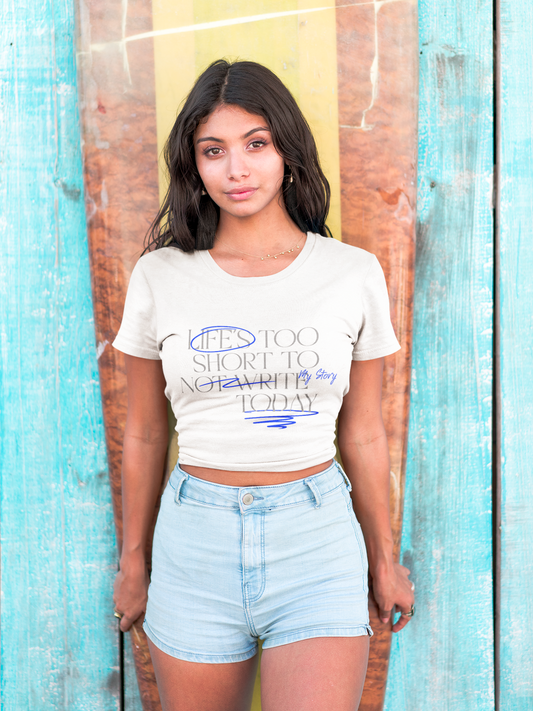 Inspirational Unisex Heavy Cotton Tee - 'Life's Too Short' Graphic Shirt
