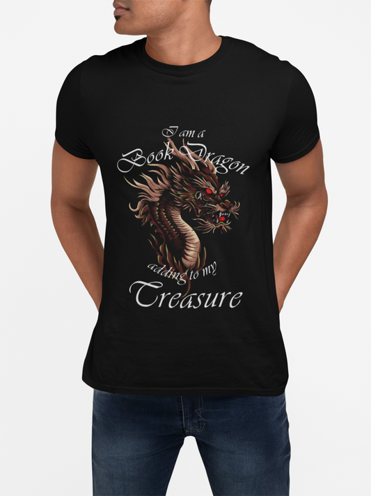 Book Dragon Unisex Cotton Tee - Perfect for Readers and Fantasy Lovers