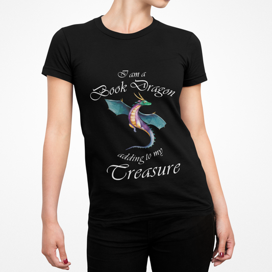 Book Dragon Unisex Cotton Tee - Perfect for Readers and Fantasy Lovers