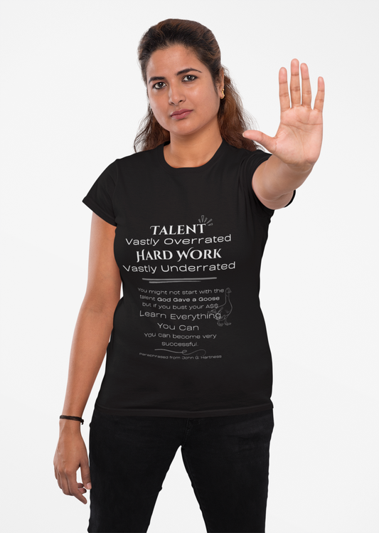 Motivational Unisex Heavy Cotton Tee - Talent Overrated, Hard Work Underrated