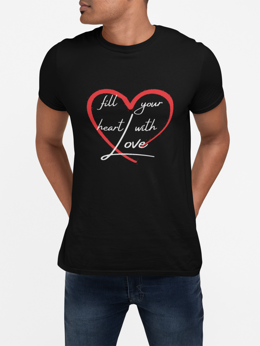 Fill Your Heart with Love Unisex Heavy Cotton Tee - Perfect for Valentine's Day & Everyday Wear