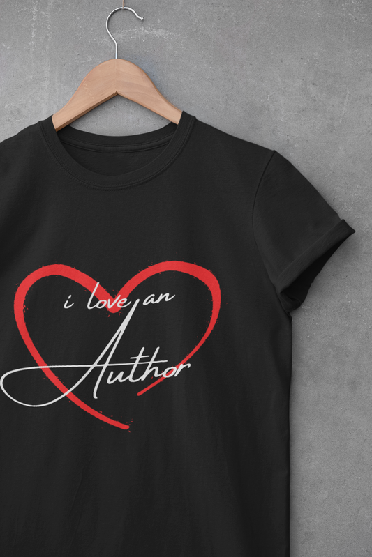 I Love an Author Unisex Heavy Cotton Tee – Perfect Gift for Book Lovers