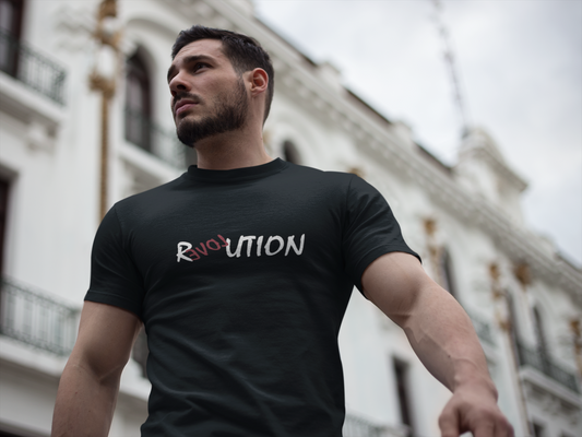 Unisex Heavy Cotton Tee - Bold "Revolution" Graphic Tee