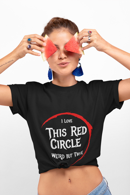 I Love This Red Circle Unisex Heavy Cotton Tee - Quirky and Fun Graphic T-Shirt