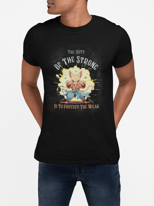 Unisex Heavy Cotton Tee - "The Duty of the Strong is to Protect the Weak" Motivational Graphic T-Shirt