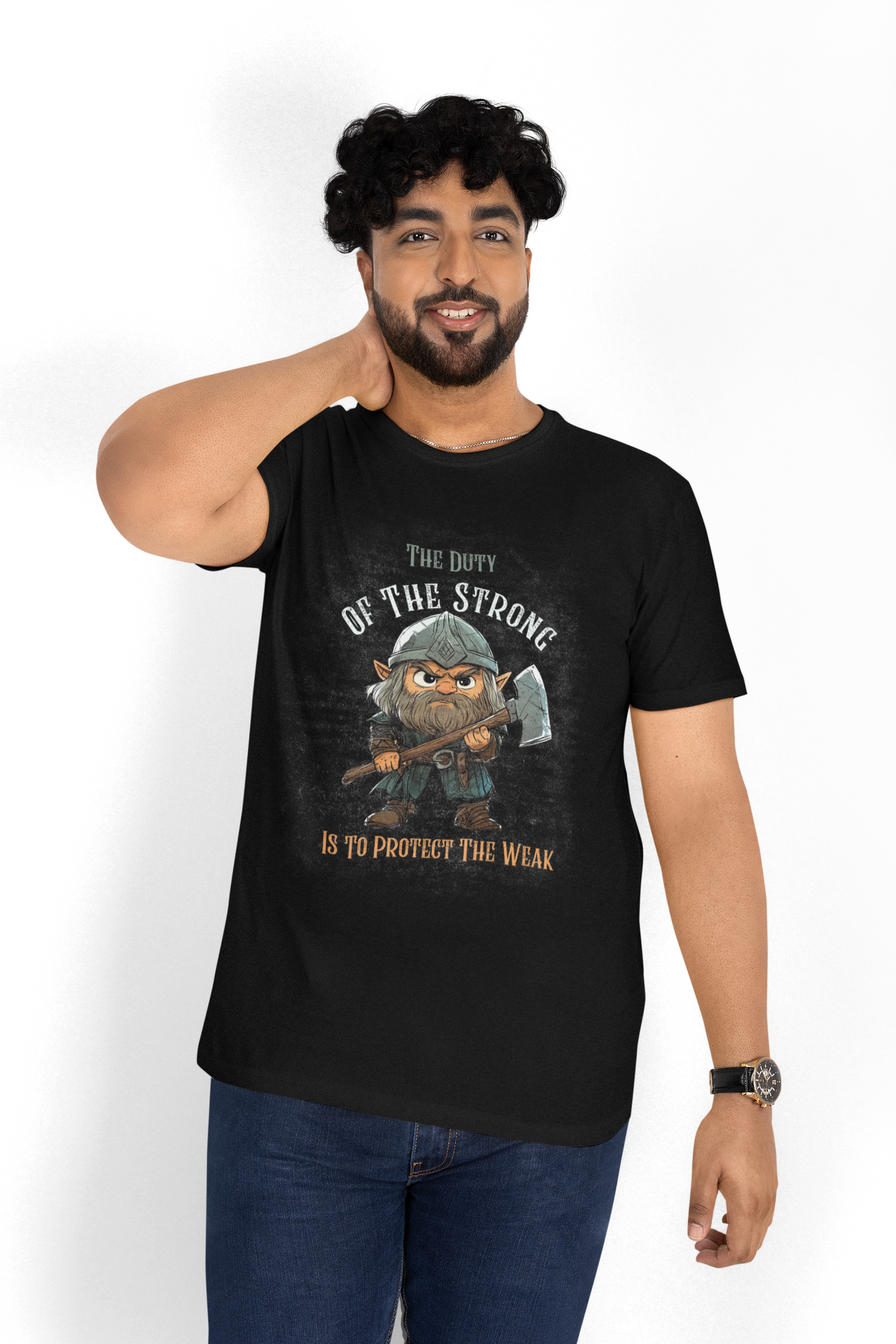 Unisex Heavy Cotton Tee - "The Duty of the Strong is to Protect the Weak"