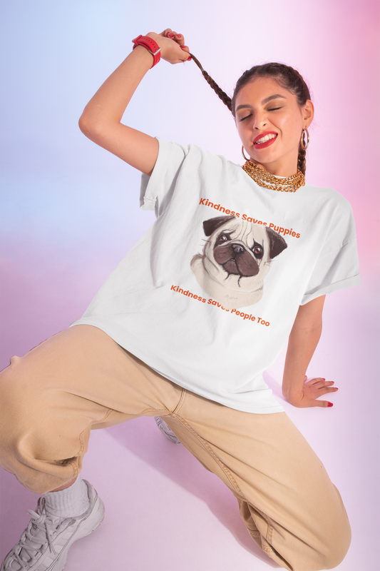 Kindness Saves Puppies Unisex Heavy Cotton Tee