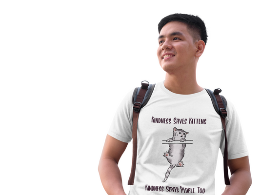 Kindness Saves Kittens Unisex Heavy Cotton Tee