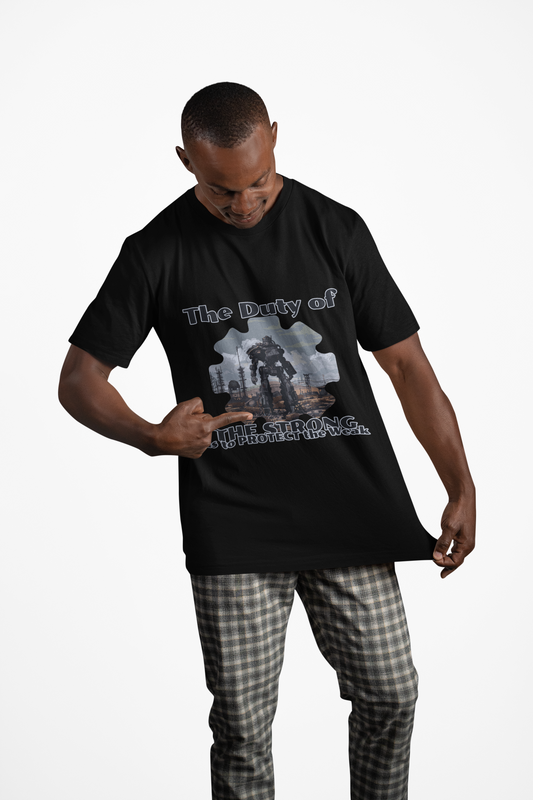 The Duty of the Strong Unisex Heavy Cotton Tee - Protect the Weak Inspirational Tee