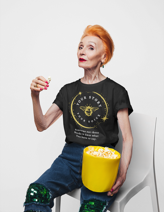 Inspirational Unisex Heavy Cotton Tee - "Your Story, Your Voice"
