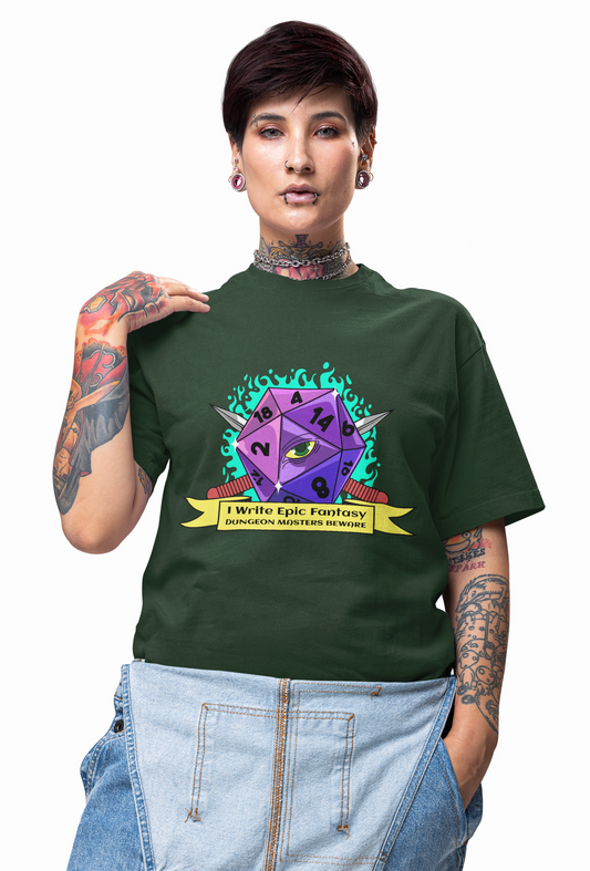 Epic Fantasy Writer Unisex Heavy Cotton Tee - Perfect Gift for Gamers & Creatives