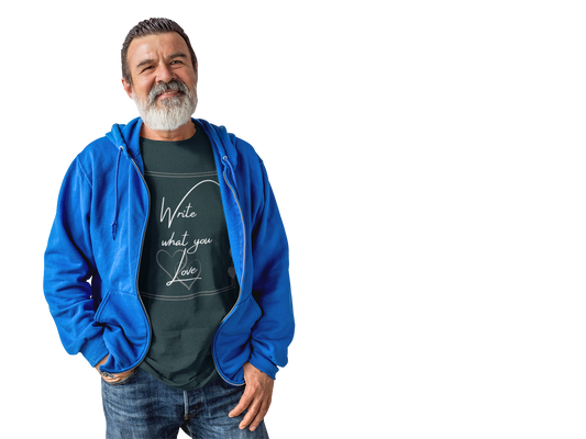 Write What You Love Unisex Heavy Cotton Tee - Inspirational T-Shirt for Writers & Creatives