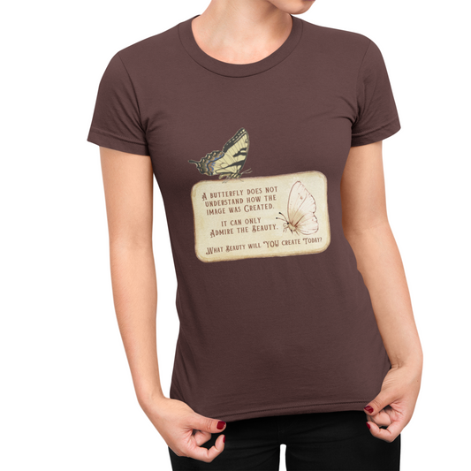 Inspirational Butterfly Quote Unisex Heavy Cotton Tee
