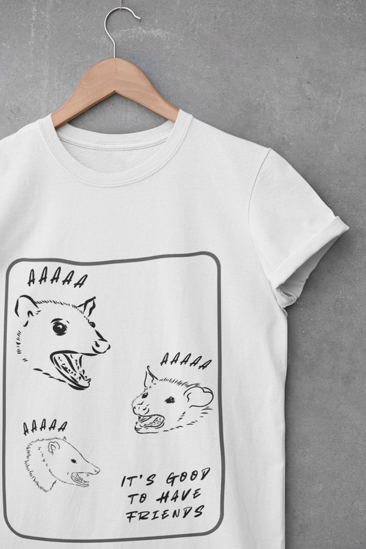 Funny Graphic Unisex Heavy Cotton Tee - "It's Good to Have Friends"