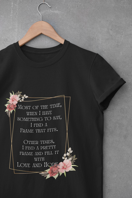 Inspirational Unisex Heavy Cotton Tee - Love and Hope Quote