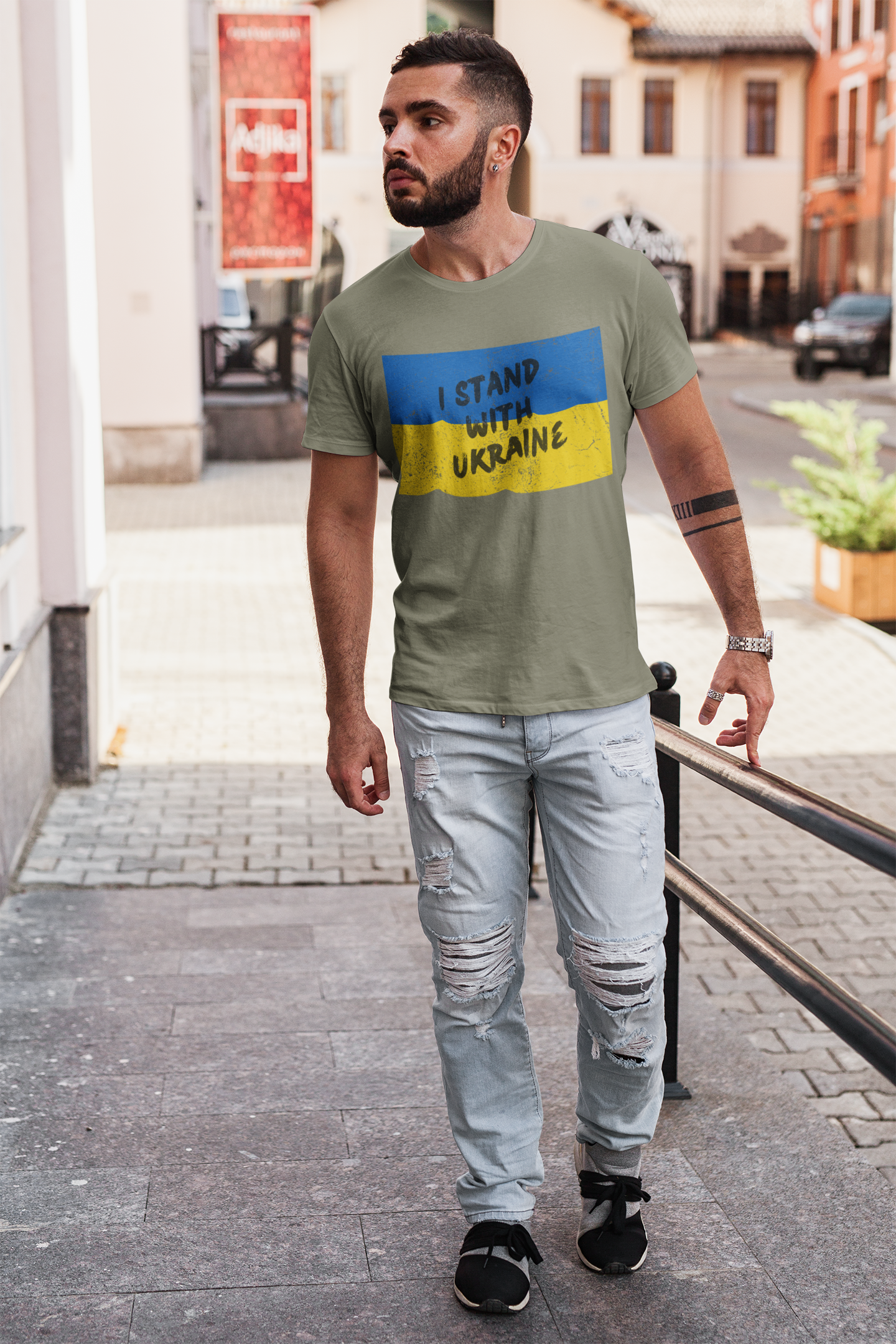 I Stand with Ukraine Unisex Heavy Cotton Tee