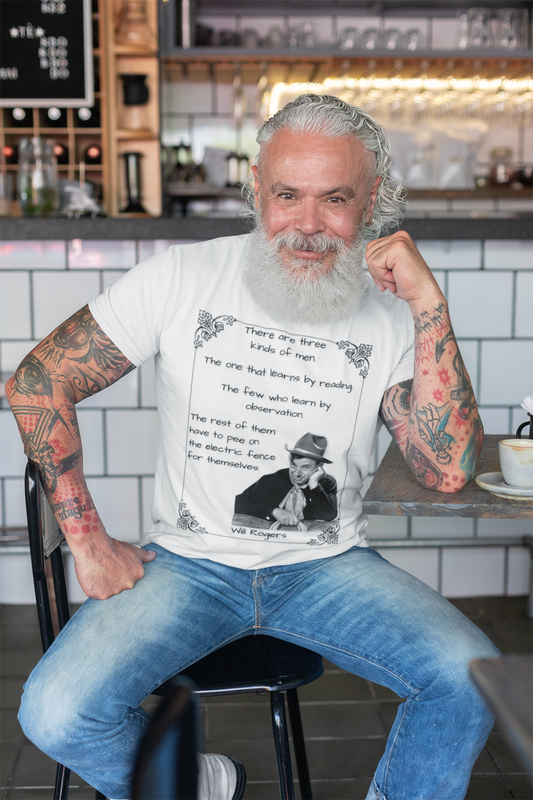 Inspirational Quote Unisex Heavy Cotton Tee - Wisdom by Will Rogers