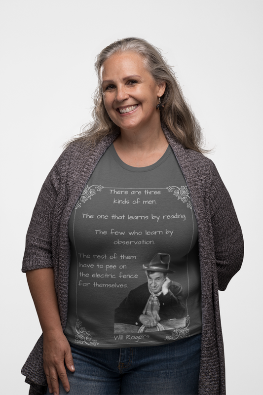 Inspirational Quote Unisex Heavy Cotton Tee - Will Rogers Design
