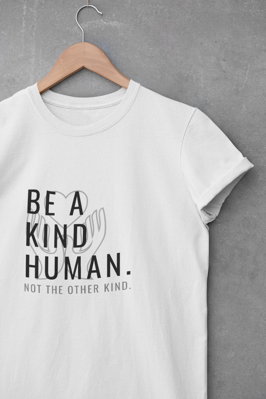 Be a Kind Human Unisex Heavy Cotton Tee - Comfortable & Inspirational Tee for Everyday Wear