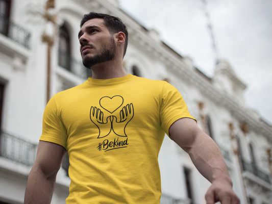 #BeKind Unisex Heavy Cotton Tee - Comfortable Compassion Tee for Everyday Wear