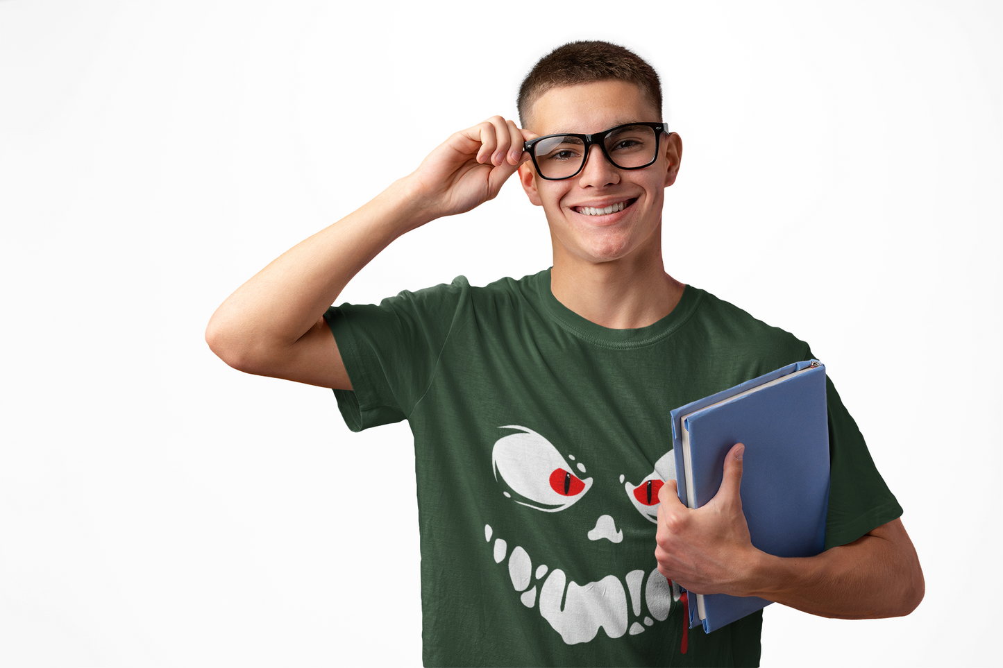 Freaky Halloween Unisex Heavy Cotton Tee - Scary Ghost Design