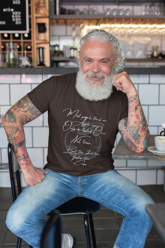 Funny Unisex Heavy Cotton Tee - 'Most People Think an Apple Can Only Be Eaten Once' Quote T-Shirt
