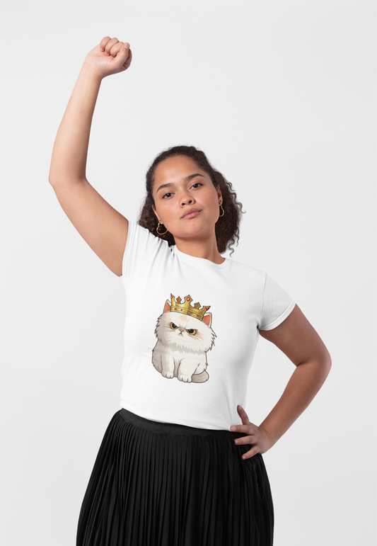 Royal Cat Unisex Heavy Cotton Tee - Perfect for Cat Lovers