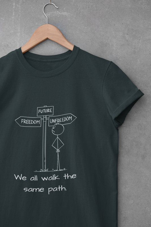 Unisex Heavy Cotton Tee - "We All Walk the Same Path" Inspirational Tee