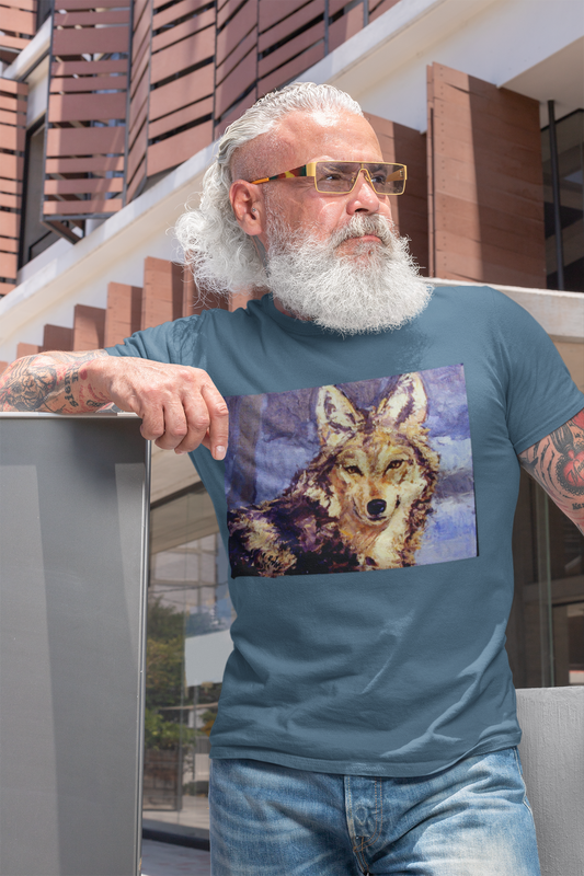 Wildlife Art Unisex Heavy Cotton Tee - Coyote Design for Nature Lovers