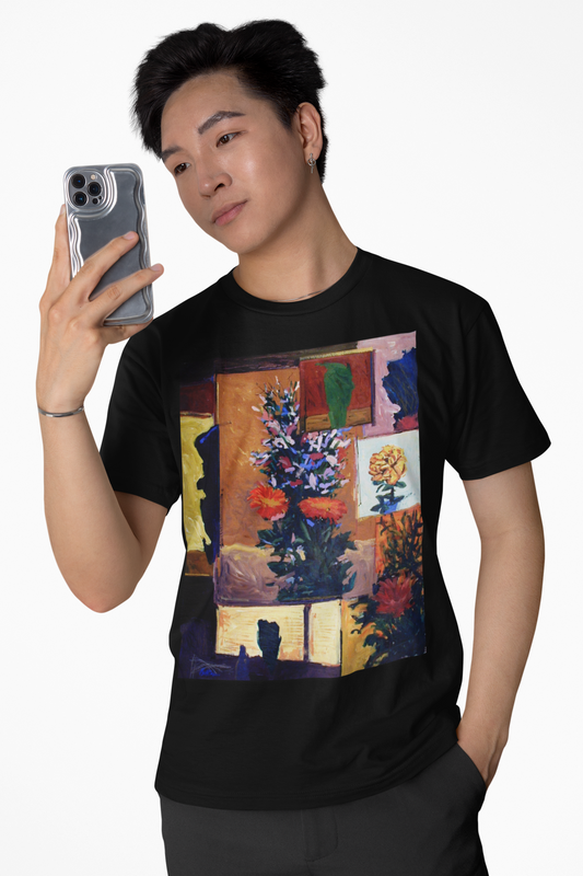 Artistic Floral Unisex Heavy Cotton Tee - Vibrant Design for Every Occasion