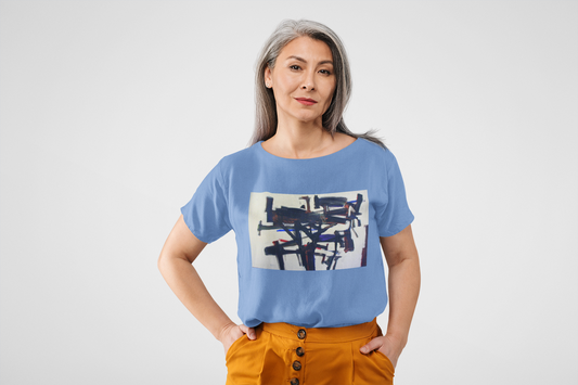 Artistic Unisex Heavy Cotton Tee - Abstract Design