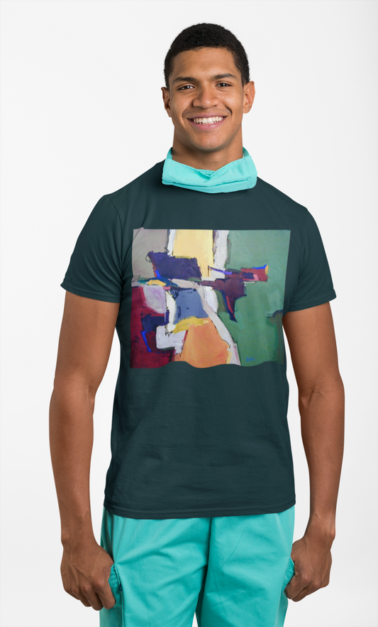 Artistic Unisex Heavy Cotton Tee - Abstract Design