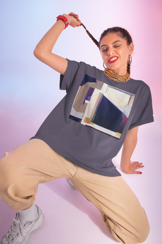 Abstract Art Unisex Heavy Cotton Tee - Trendy Graphic T-Shirt for Everyday Wear