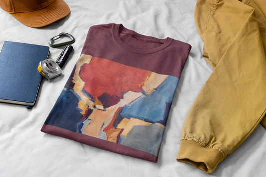 Artistic Unisex Heavy Cotton Tee - Abstract Colorful Design