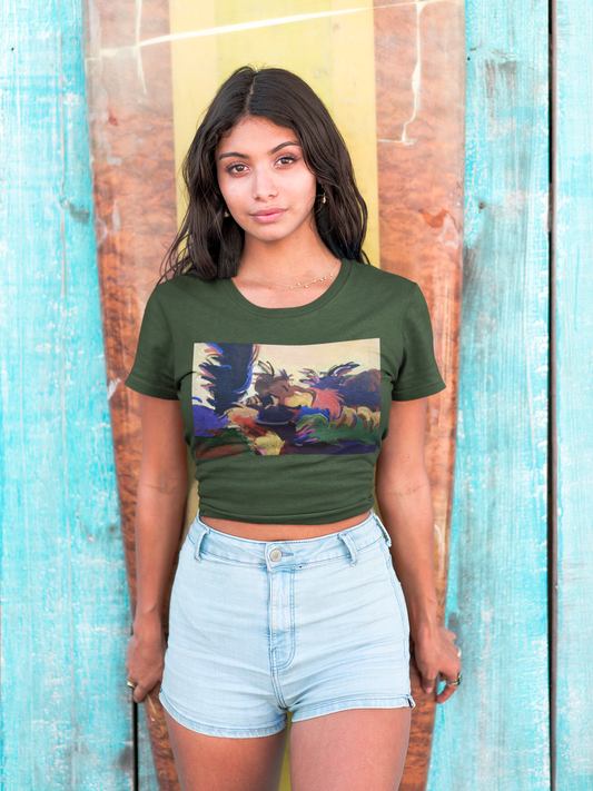 Artistic Unisex Heavy Cotton Tee - Vibrant Nature Design