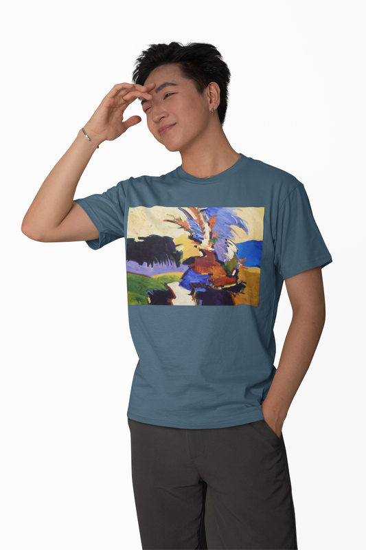 Artistic Unisex Heavy Cotton Tee - Colorful Abstract Design