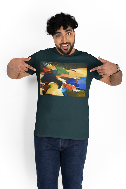 Artistic Unisex Heavy Cotton Tee - Colorful Abstract Design