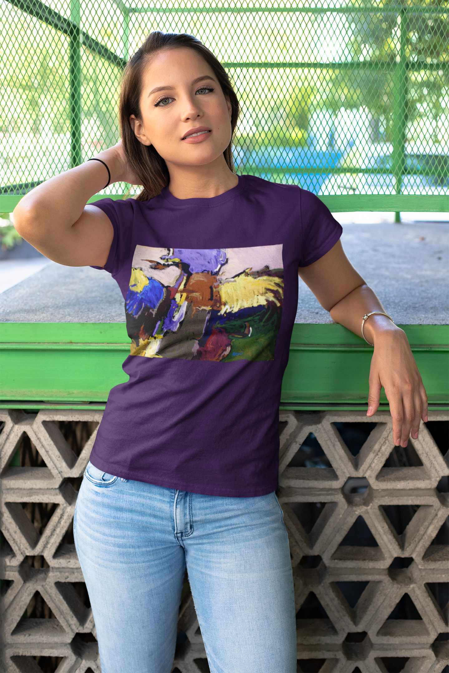 Abstract Art Unisex Heavy Cotton Tee - Unique Graphic T-Shirt for Art Lovers