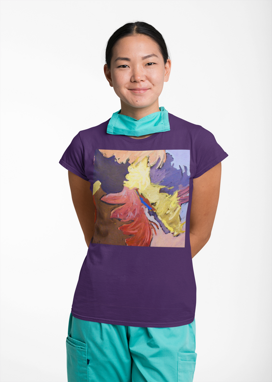Artistic Unisex Heavy Cotton Tee - Colorful Abstract Design