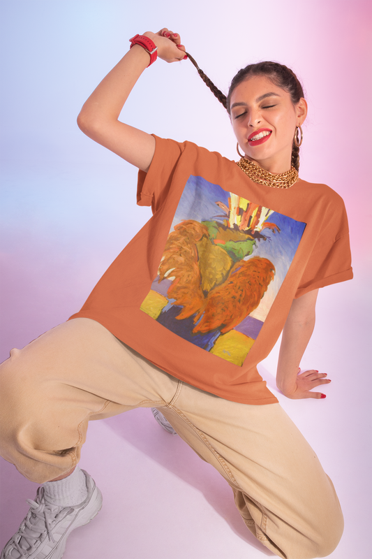Vibrant Art-Inspired Unisex Cotton Tee - Perfect for Creative Souls