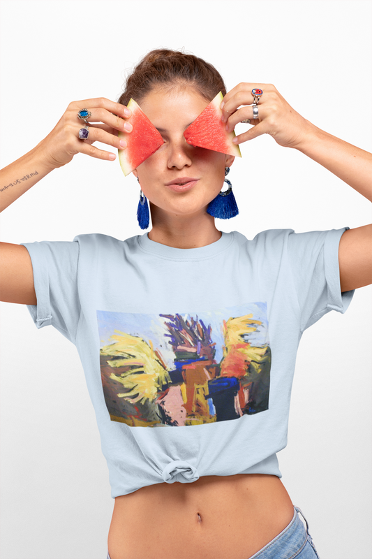 Artistic Unisex Heavy Cotton Tee – Vibrant Colorful Design for Creative Souls